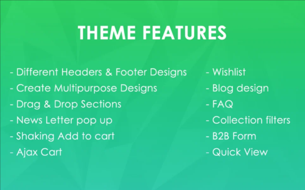 shopify wholesale theme features