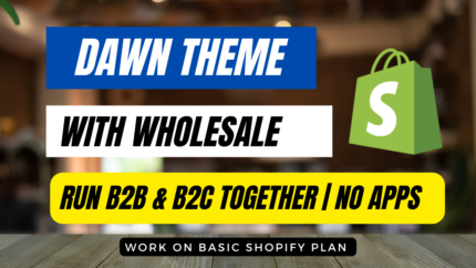 shopify dawn theme with wholesale customization